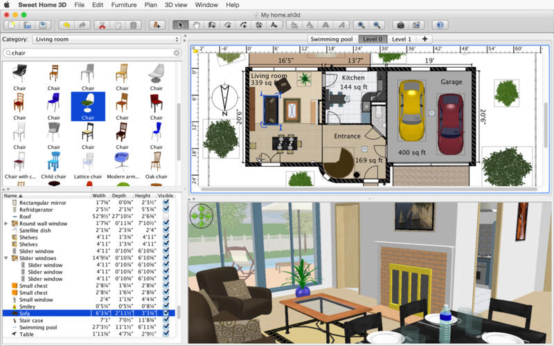 Mac 3D 室内装潢设计软件Sweet Home 3D for macOS中文版
